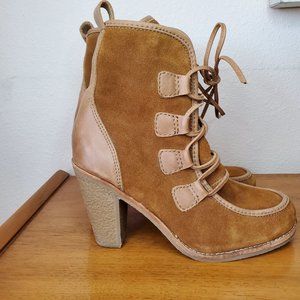 Charles by Charles David | Suede & Leather Heeled Booties Winter Fall | Size 8.5